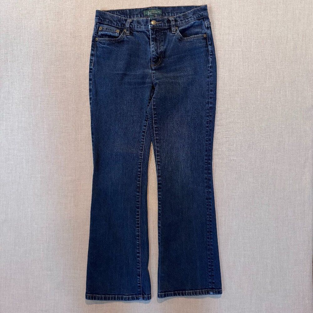 Lauren Ralph Lauren LRL Bootcut Jeans Women’s 8 Dark Wash Stretch Denim Mid Rise